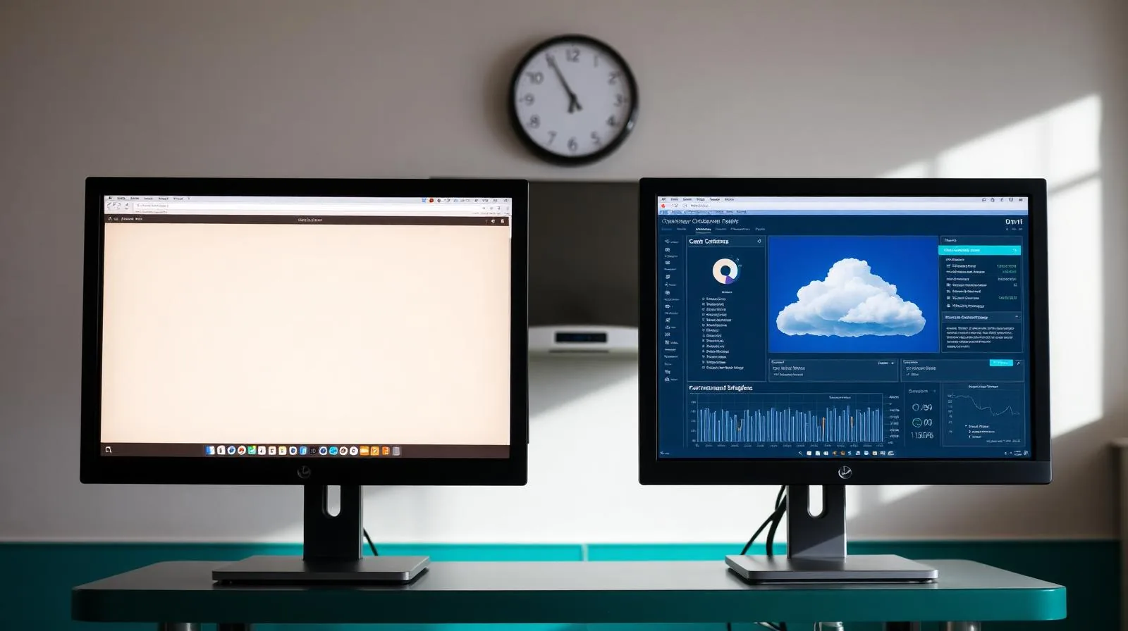 Side-by-side comparison of legacy Cornerstone interface and a modern cloud veterinary PIMS dashboard